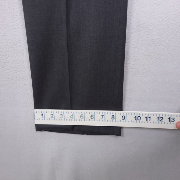 Zanella Vtg Wool Trousers Pants Mens Size 34  Pleated Cuffed Straight Leg - Picture 14 of 15